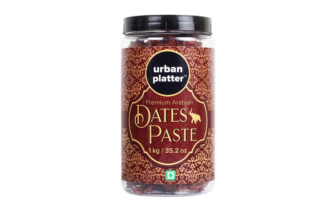 Urban Platter Premium Arabian Dates Paste    Glass Jar  1 kilogram